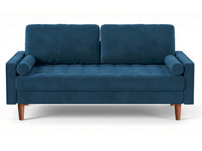 Gyllene 2-Seater Velvet Sofa - Blue