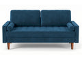 Gyllene 2-Seater Velvet Sofa - Blue