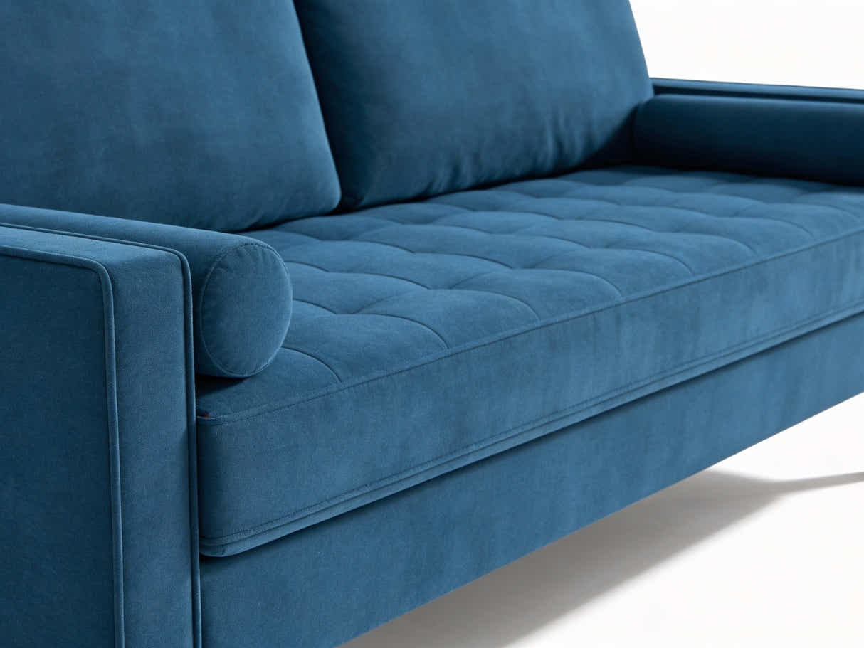 Gyllene 2-Seater Velvet Sofa - Blue