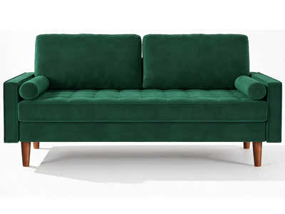 Gyllene 2-Seater Velvet Sofa - Green