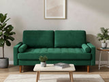 Gyllene 3-Seater Velvet Sofa - Green