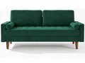 Gyllene 3-Seater Velvet Sofa - Green