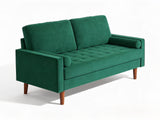Gyllene 3-Seater Velvet Sofa - Green