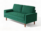 Gyllene 3-Seater Velvet Sofa - Green