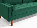 Gyllene 3-Seater Velvet Sofa - Green