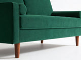 Gyllene 3-Seater Velvet Sofa - Green