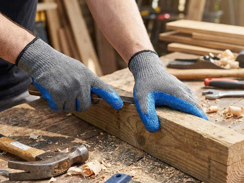 Latex Crinkle Palm Coated Work Gloves – 12 Pairs Pack