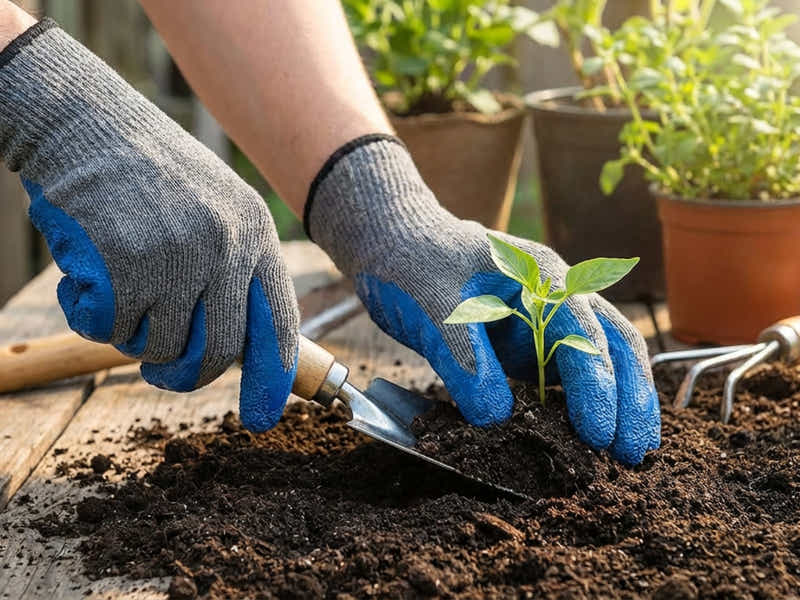 Latex Crinkle Palm Coated Work Gloves – 12 Pairs Pack