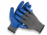 Latex Crinkle Palm Coated Work Gloves – 12 Pairs Pack