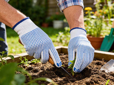 Polycotton Work Gloves with PVC Grip Dots – 12 Pairs Pack