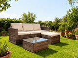 Outdoor Sofa with Storage PE wicker