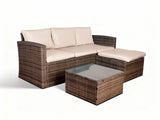 Outdoor Sofa with Storage PE wicker