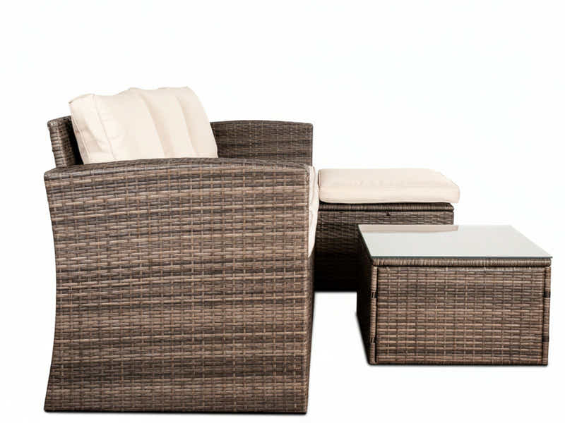 Outdoor Sofa with Storage PE wicker