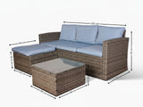 Outdoor Sofa with Storage PE wicker