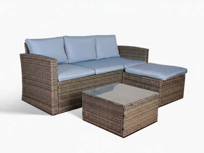Outdoor Sofa with Storage PE wicker