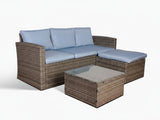 Outdoor Sofa with Storage PE wicker