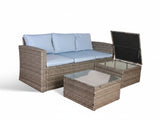 Outdoor Sofa with Storage PE wicker