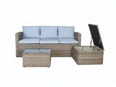 Outdoor Sofa with Storage PE wicker