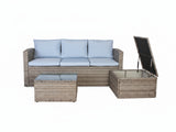 Outdoor Sofa with Storage PE wicker