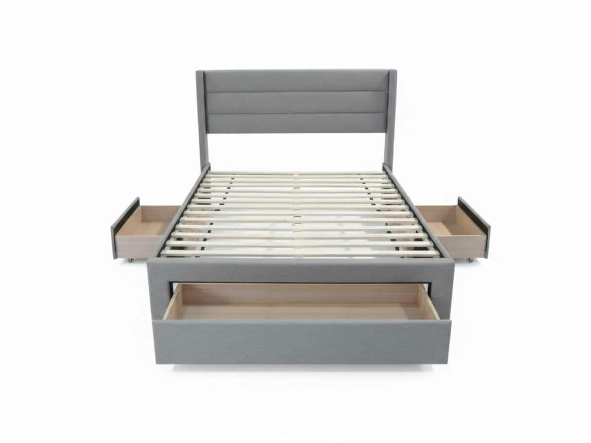 Coronado-A Bed Frame With Drawers - Double