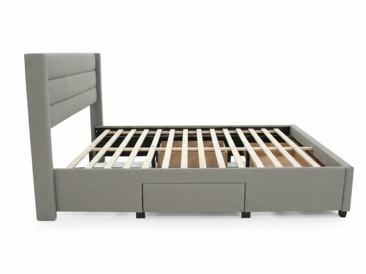 Coronado-A Bed Frame With Drawers - Double