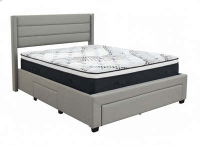 Coronado-A Bed Frame With Drawers & Euro Top Mattress J32 - Double