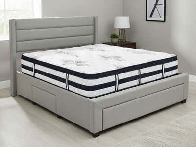 Coronado-A Bed Frame With Drawers & Euro Top Mattress K34 - Double (Combo)