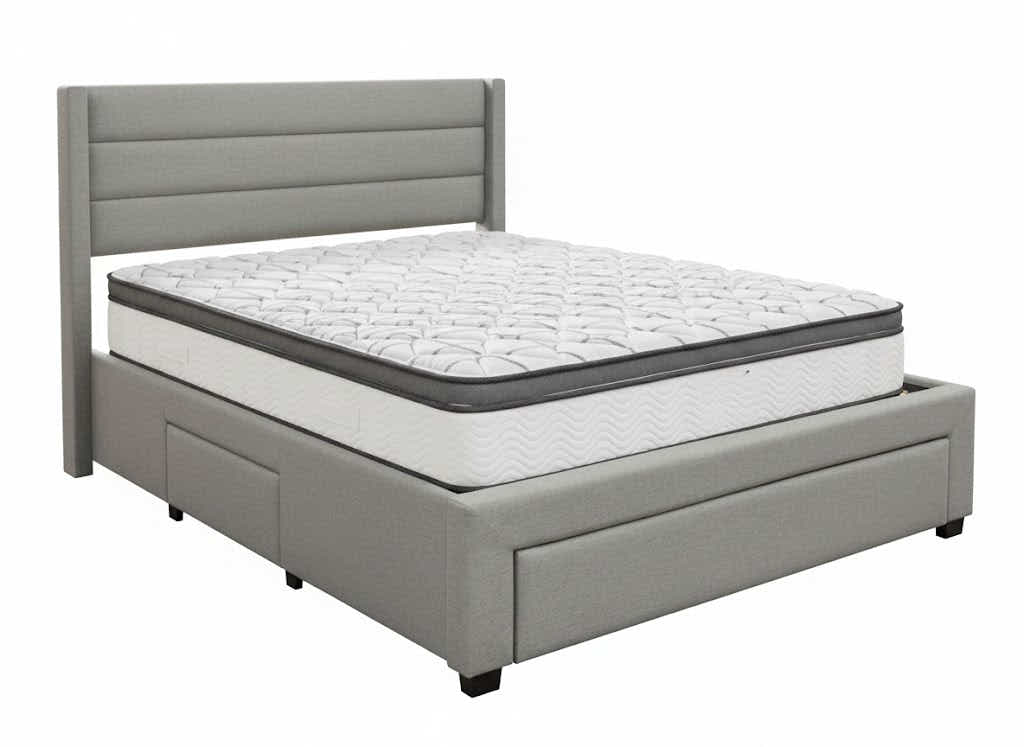 Coronado-A Bed Frame With Drawers & GEL30 Mattress - Double