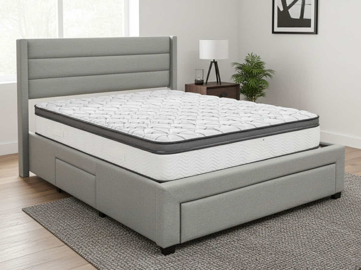 Coronado-A Bed Frame With Drawers & GEL30 Mattress - Double