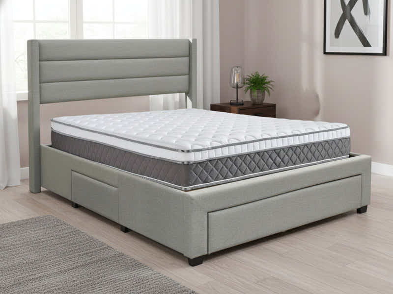 Coronado-A Bed Frame With Drawers & MEM23 Mattress - Double (Combo)