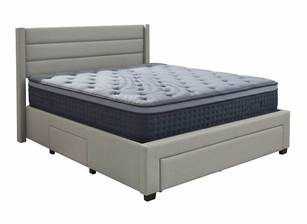 Coronado-A Bed Frame With Drawers & B34 Mattress  - Double