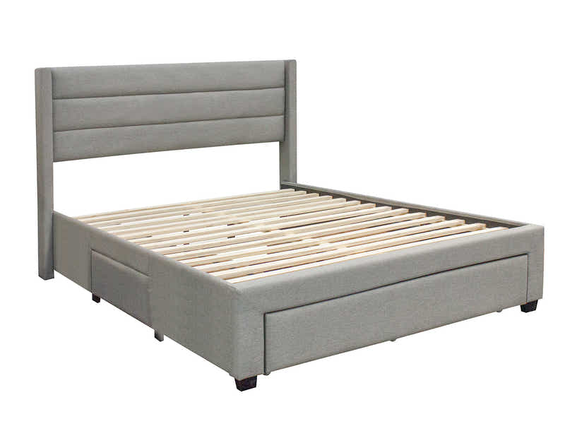 Coronado-A Bed Frame With Drawers - Double