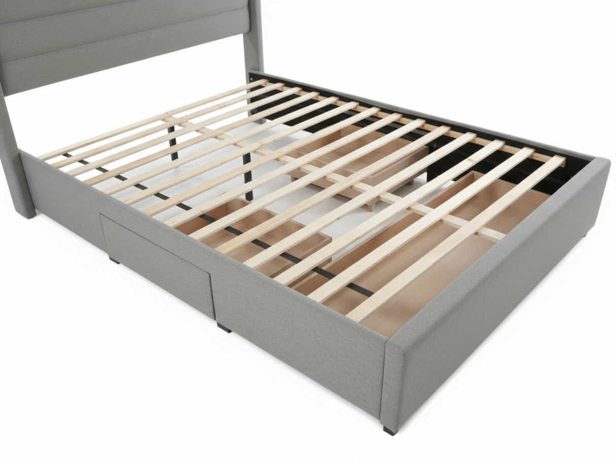 Coronado-A Bed Frame With Drawers - Queen