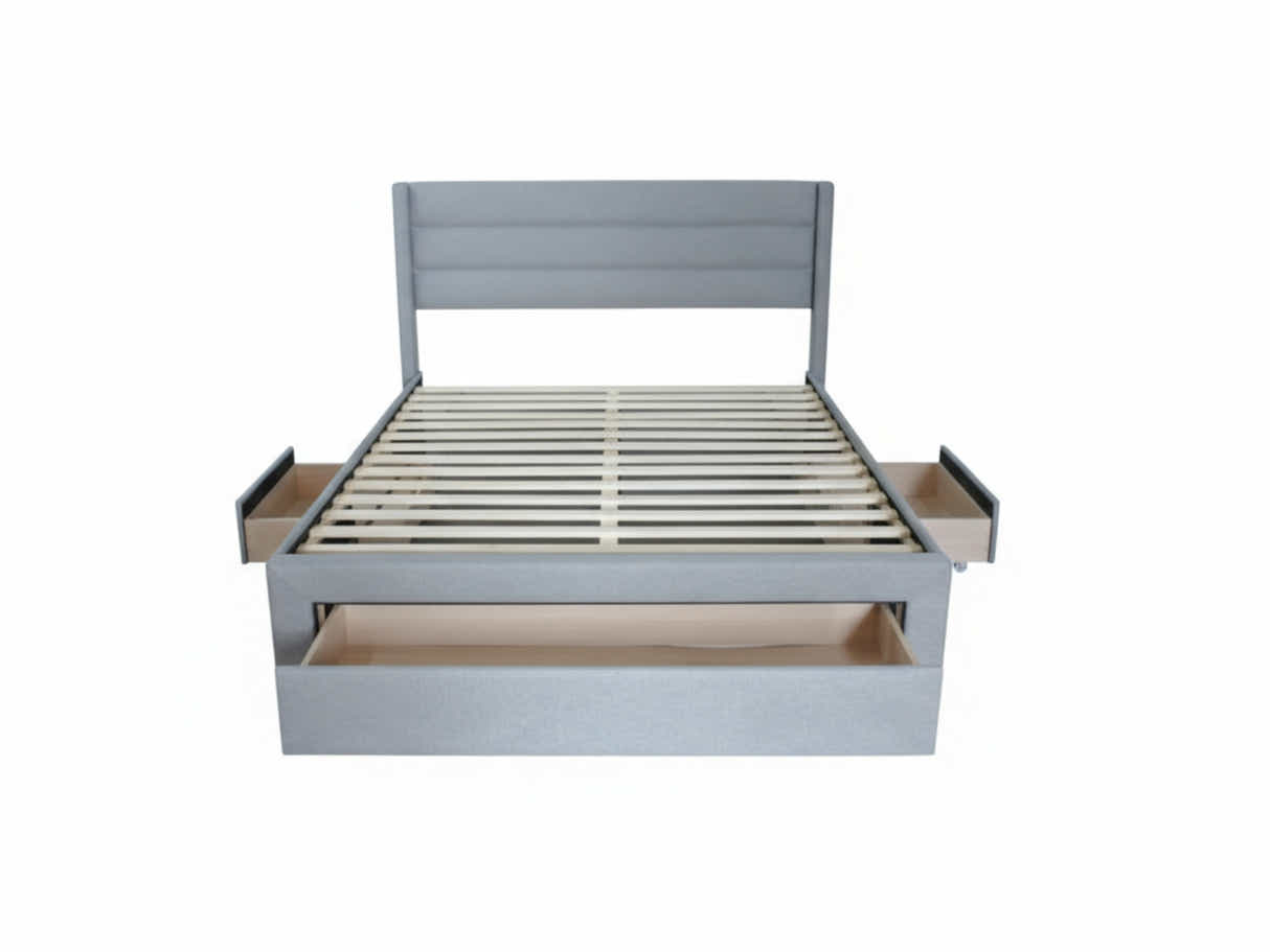Coronado-A Bed Frame With Drawers - Queen