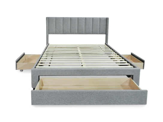 Coronado-B Bed Frame With Drawers - Double