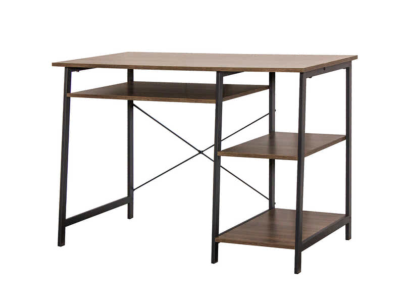 Metal Frame Desk and Bookcase Set