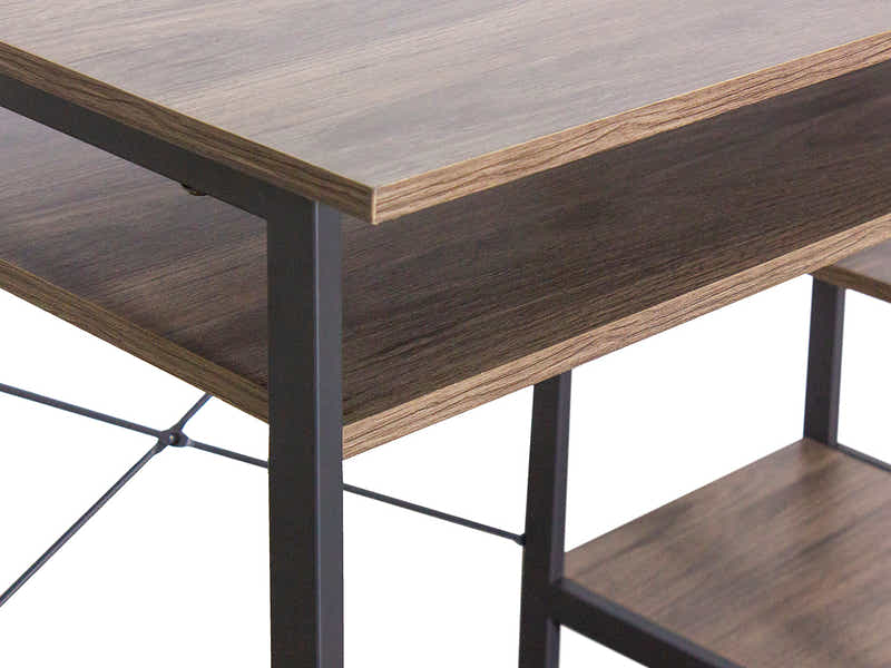 Metal Frame Desk and Bookcase Set