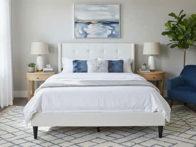 Vele-C Bed Frame White - Double