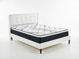 Vele‑C Bed Frame White & Euro Top Mattress J32 - Double