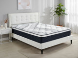 Vele‑C Bed Frame White & Euro Top Mattress J32 - Double