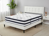 Vele‑C Bed Frame White & Euro Top Mattress K34 ‑ Double (Combo)