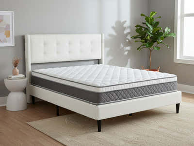 Vele‑C Bed Frame White & MEM23 Mattress ‑ Double