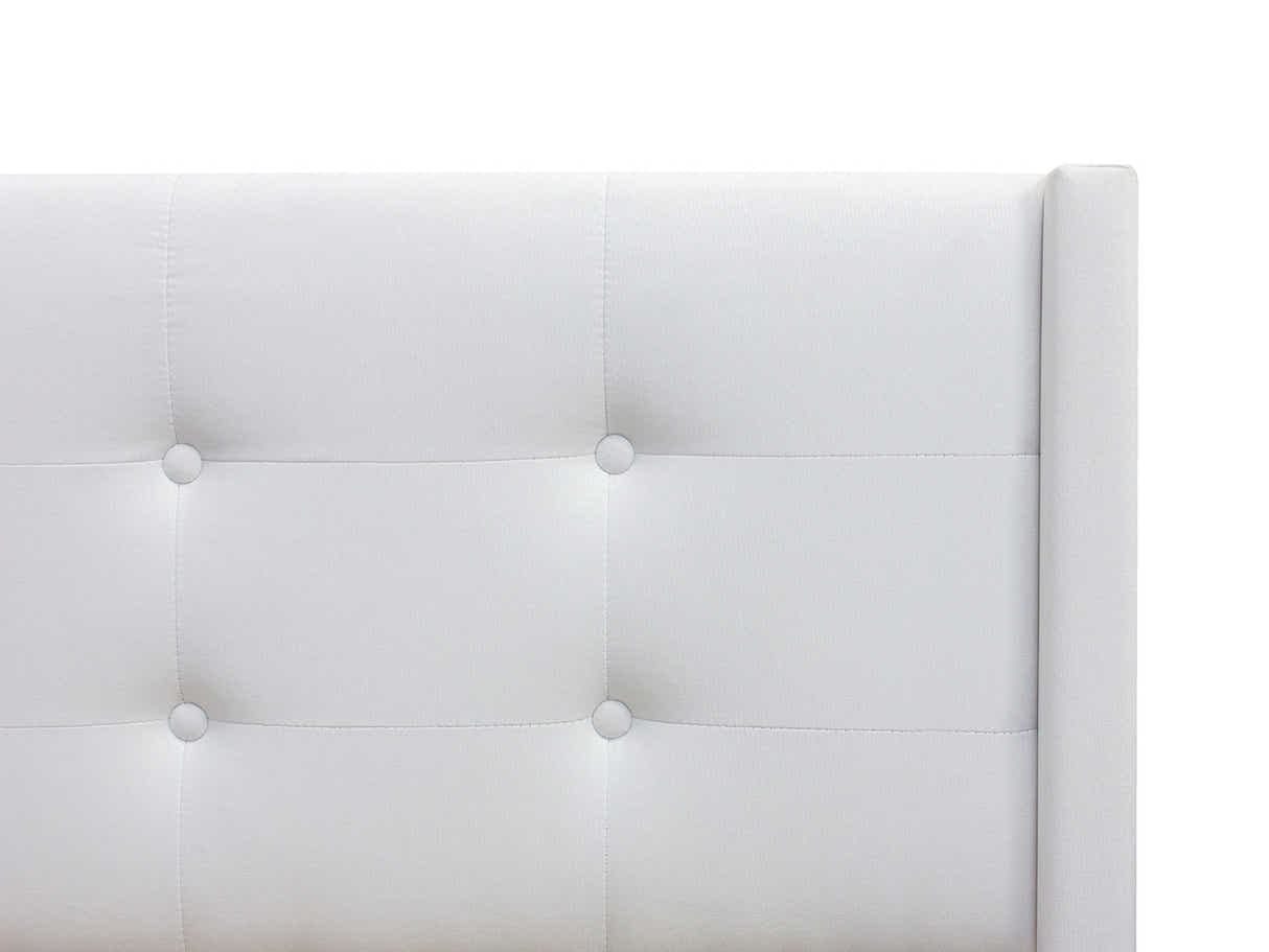 Vele‑C Bed Frame White & Euro Top Mattress J32 - Double