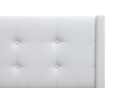Vele-C Bed Frame White & Euro Top Mattress J32 - Queen (Combo)