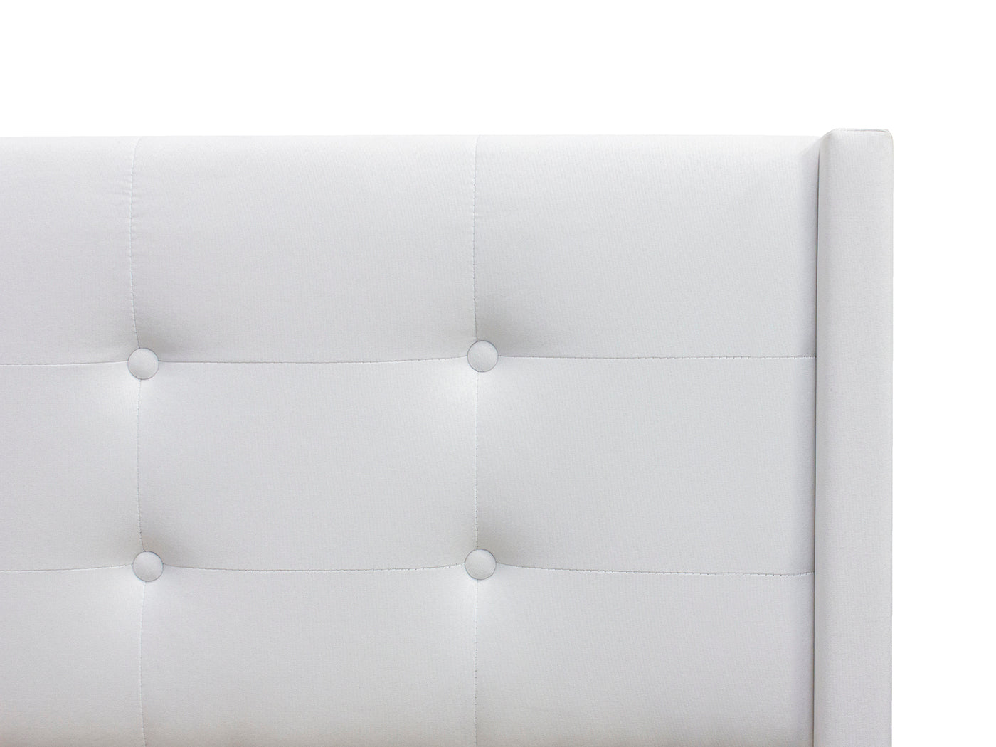 Vele-C Fabric Queen Bed Frame - White