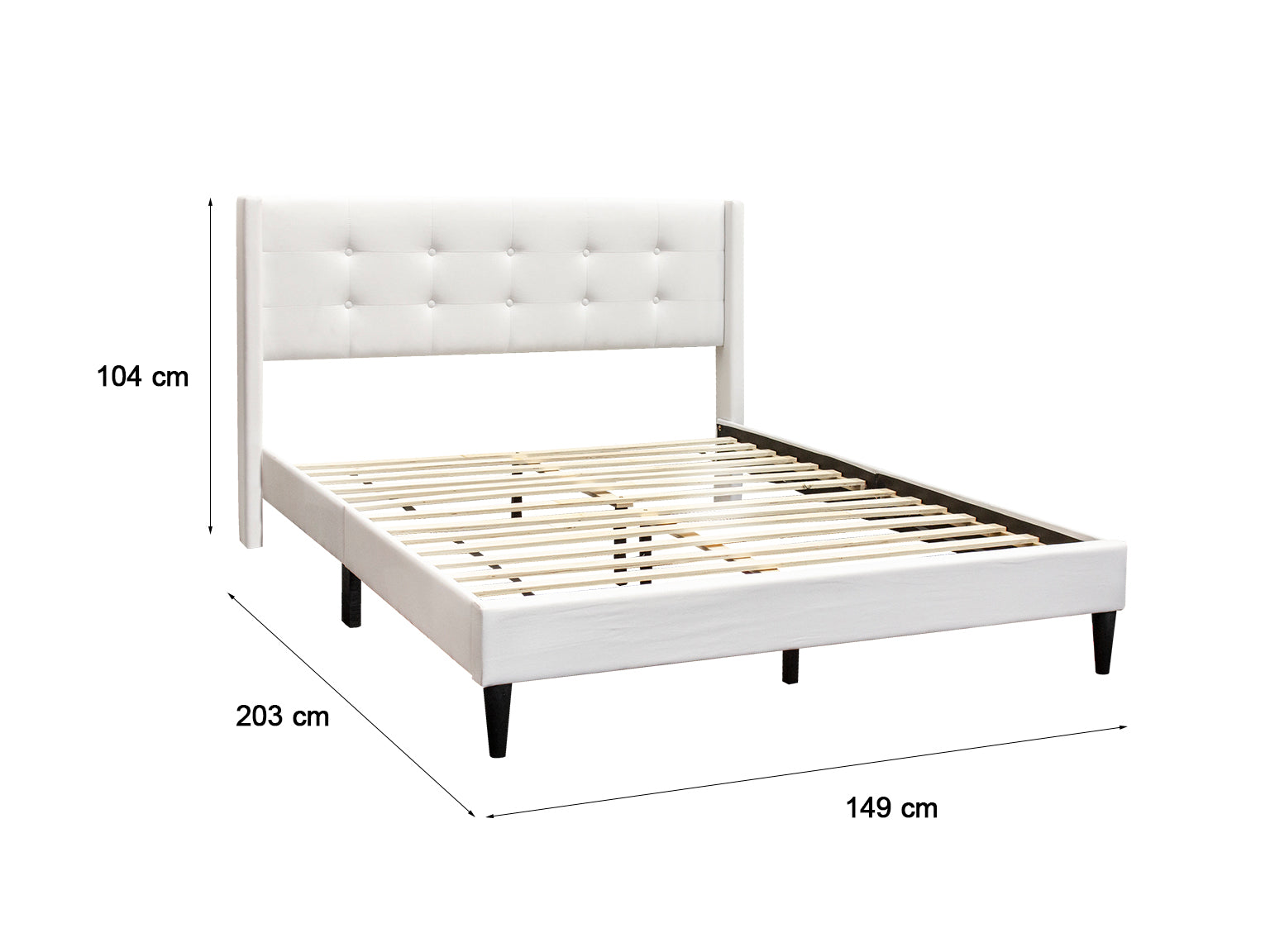 Vele-C Bed Frame White - Double