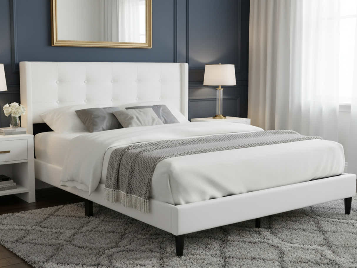 Vele-C Bed Frame White - Queen