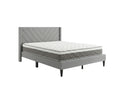 Vele‑D Bed Frame Light Grey & MEM23 Mattress - Double