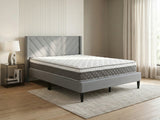 Vele‑D Bed Frame Light Grey & MEM23 Mattress - Double