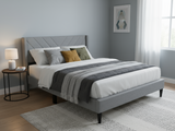 Vele-D Bed Frame Light Grey - Double